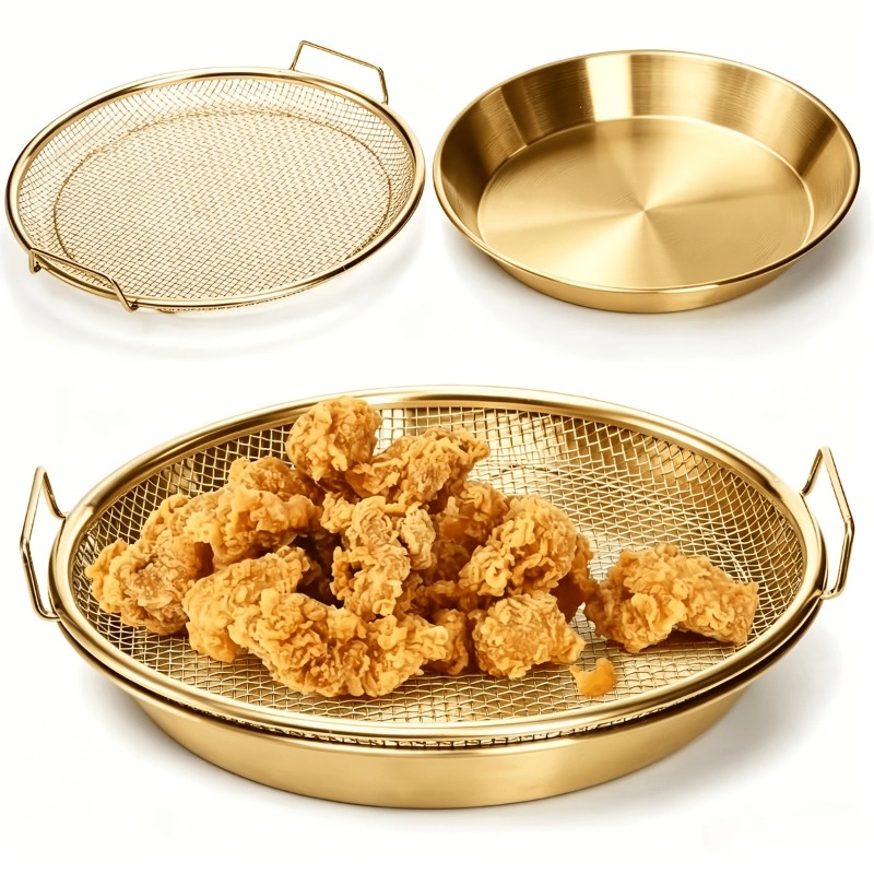Kitchen Gadgets Gold - Grille de friteuse robuste dorée, panier