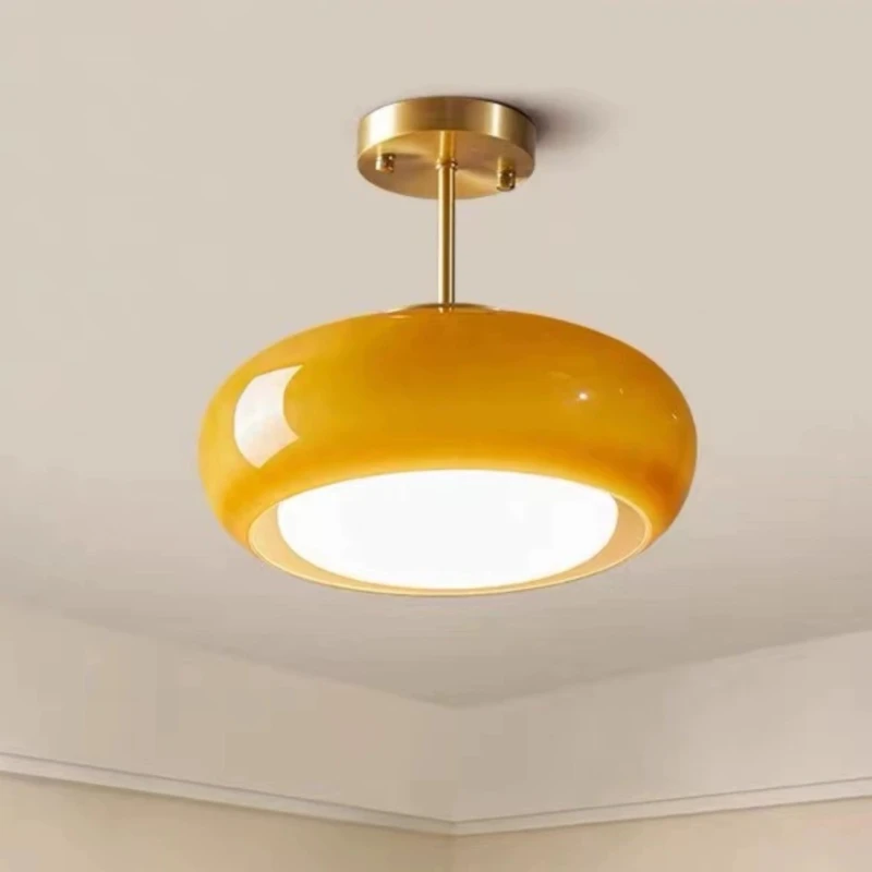 Kitchen Gadgets Gold - Lustre de plafond en verre Vintage