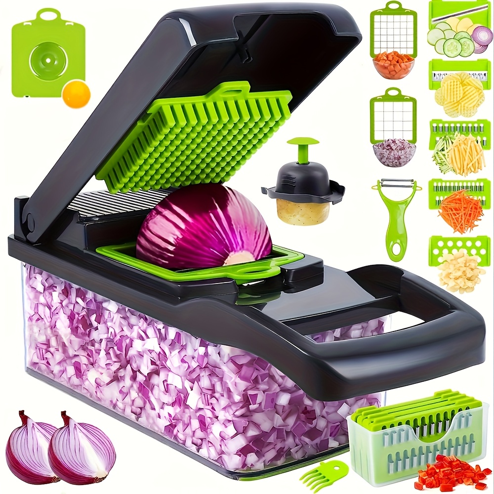 Kitchen Gadgets Vegetable Cutter - Hachoir à légumes multifonctionnel 16 en