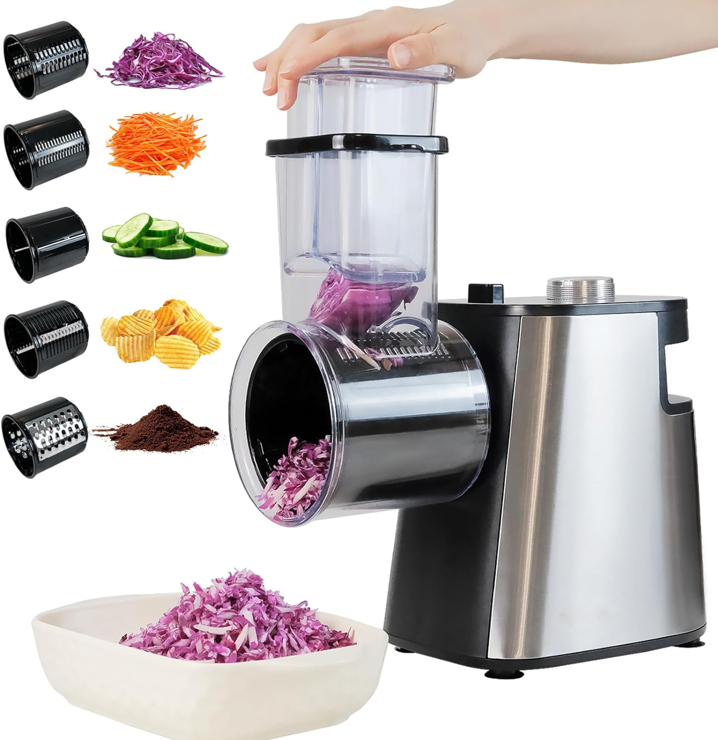 Kitchen Gadgets Electric - Trancheuse alimentaire râpe à fromage, Gadget