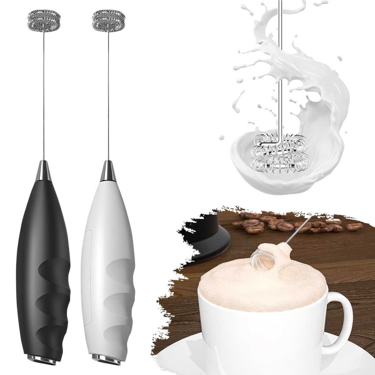 Kitchen Gadgets Electric - Mousseur à lait électrique, fouet électrique