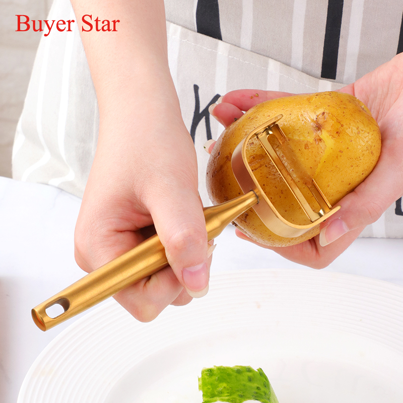 Kitchen Gadgets Gold - Éplucheur de fruits en or en
