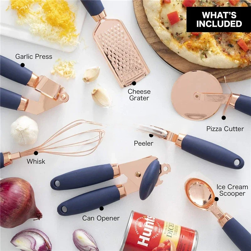 Ensemble de 7 ustensiles de cu - Kitchen Gadgets Gold avis et prix