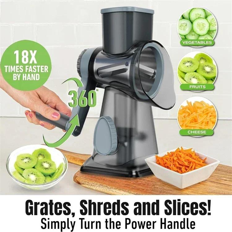 Râpe à fromage rotative 3-en-1 - Kitchen Gadgets New 2025 avis et prix