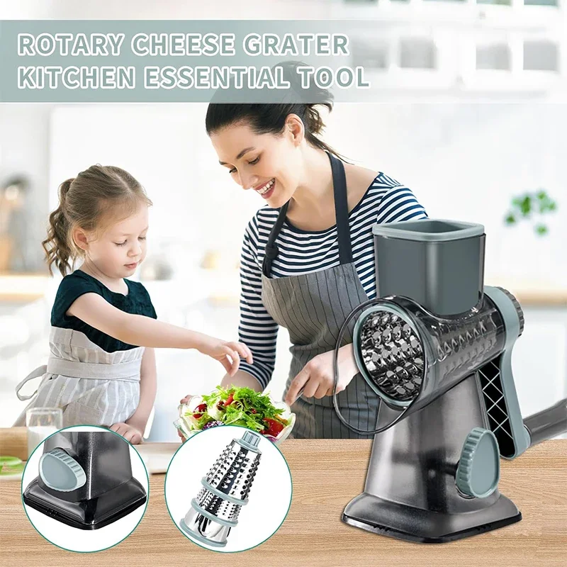 Râpe à fromage rotative 3-en-1 - Kitchen Gadgets New 2025 avis et prix